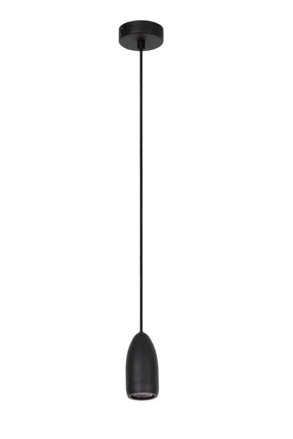 Lucide EVORA - Hanglamp - Ø 10 cm - 1xGU10 - Zwart - uit